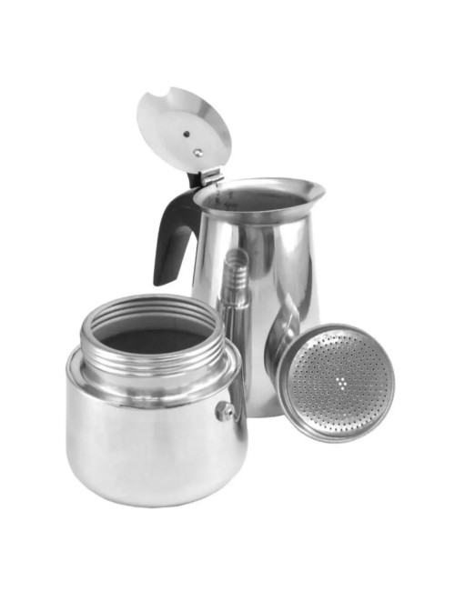Cafetera Italiana Moka Acero Inoxidable 6 Tazas Espresso