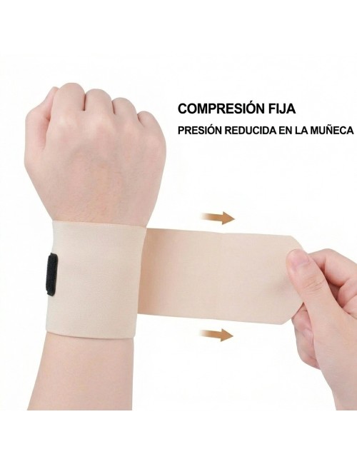 Muñequera De Compresión Ajustable Fija Alivio Dolor Soporte