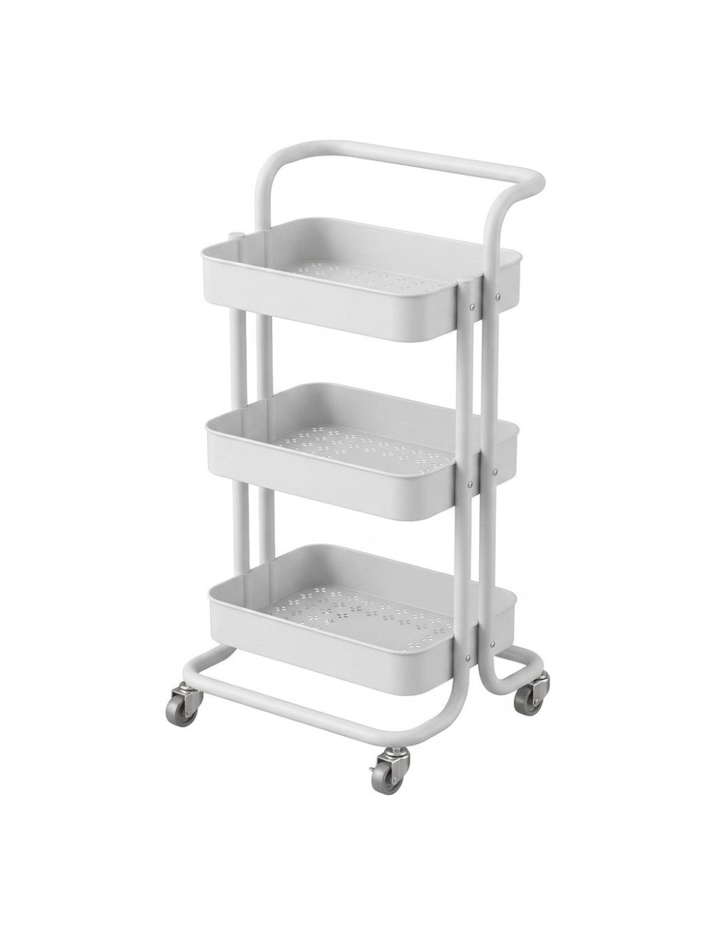 Carrito Organizador Multiusos 3 Niveles Con Ruedas De Metal