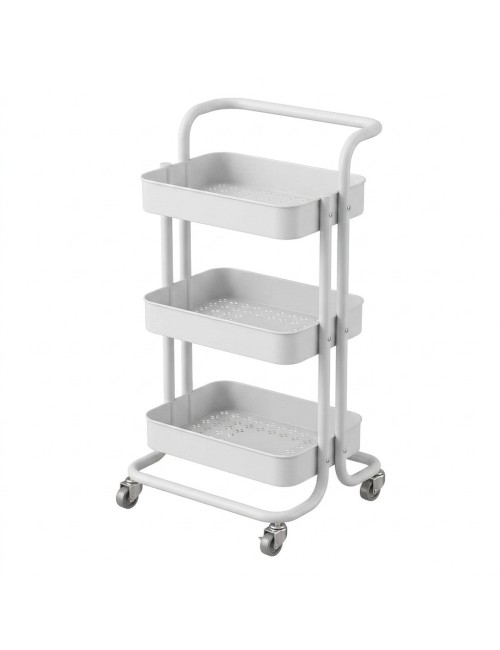 Carrito Organizador Multiusos 3 Niveles Con Ruedas De Metal