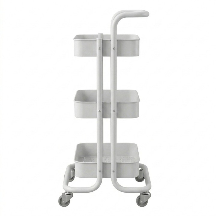 Carrito Organizador Multiusos 3 Niveles Con Ruedas De Metal