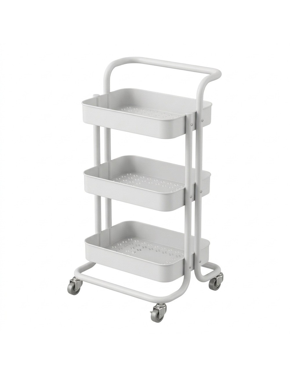 Carrito Organizador Multiusos 3 Niveles Con Ruedas De Metal