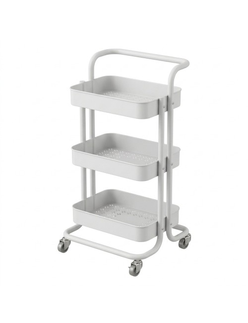 Carrito Organizador Multiusos 3 Niveles Con Ruedas De Metal
