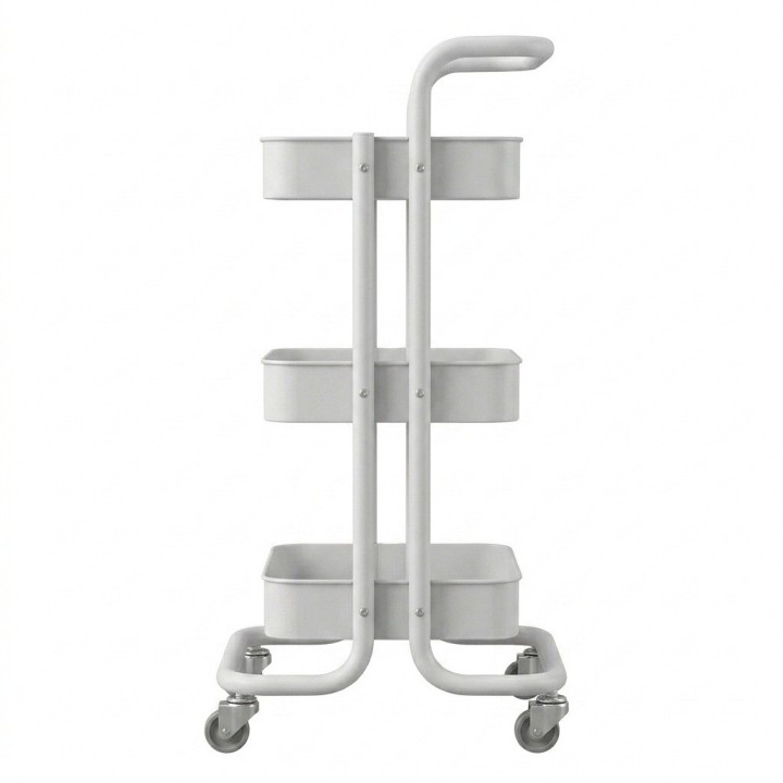 Carrito Organizador Multiusos 3 Niveles Con Ruedas De Metal