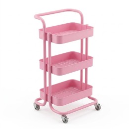Carrito Organizador Multiusos 3 Niveles Con Ruedas De Metal