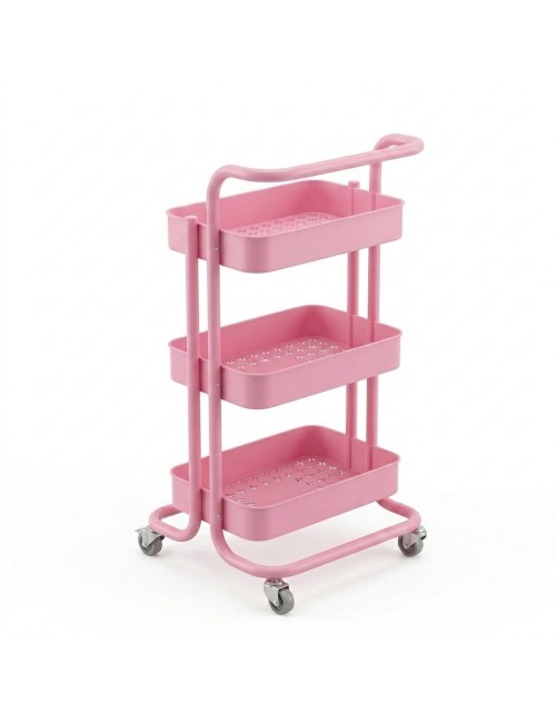 Carrito Organizador Multiusos 3 Niveles Con Ruedas De Metal