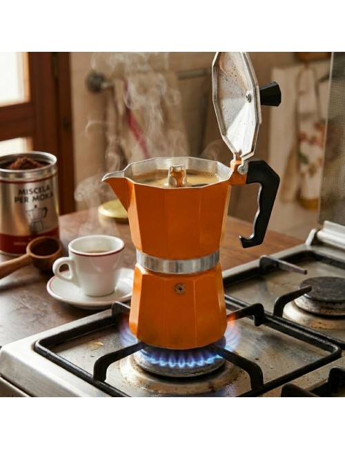 Cafetera Italiana Moka Aluminio 9 Tazas Espresso