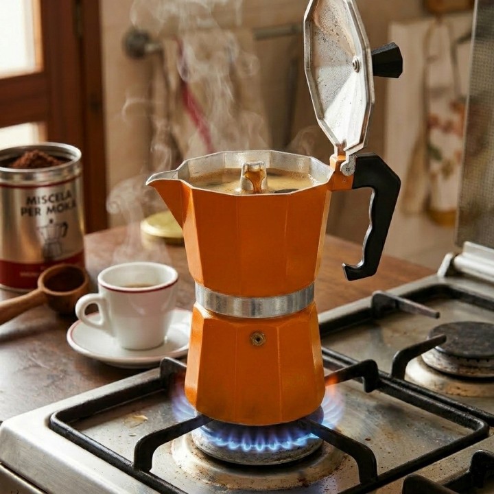 Cafetera Italiana Moka Aluminio 9 Tazas Espresso
