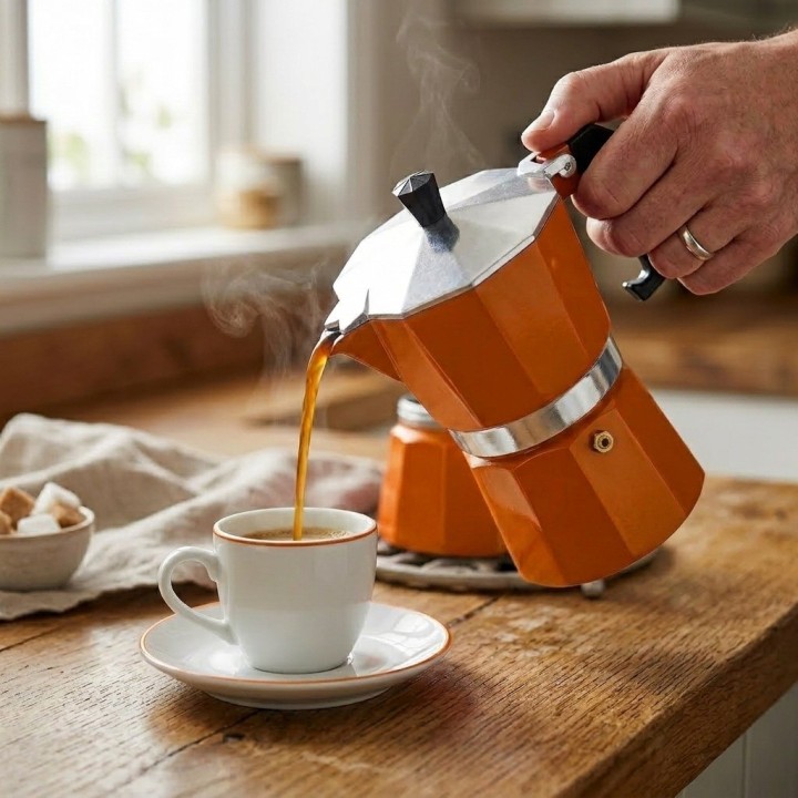 Cafetera Italiana Moka Aluminio 9 Tazas Espresso