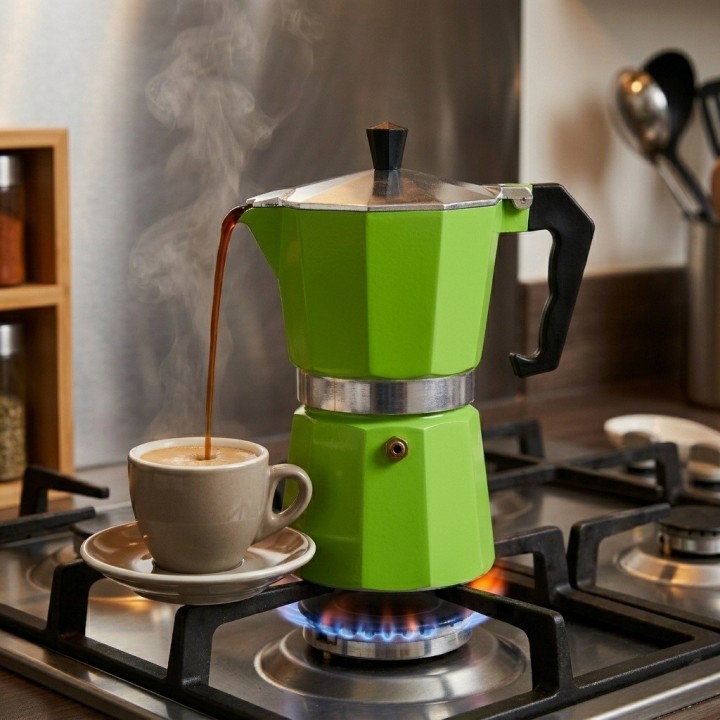 Cafetera Italiana Moka Aluminio 9 Tazas Espresso