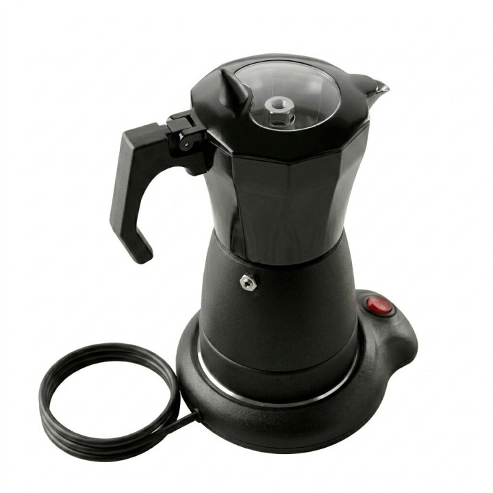 Cafetera Eléctrica Italiana Tipo Moka Base Independiente