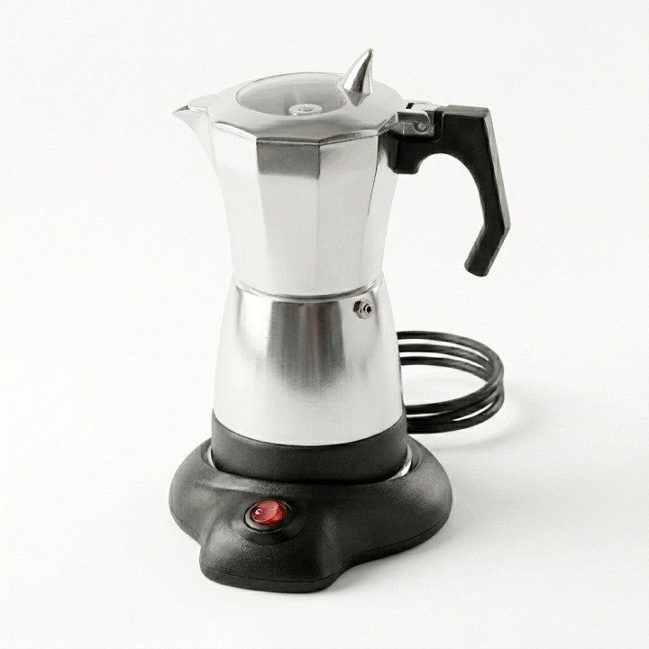 Cafetera Eléctrica Italiana Tipo Moka Base Independiente