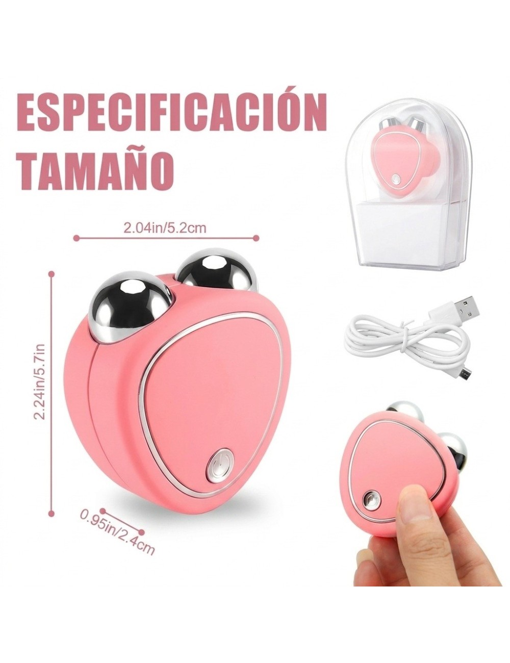 Aparato Masajeador Facial Microcorriente Reafirmante Usb