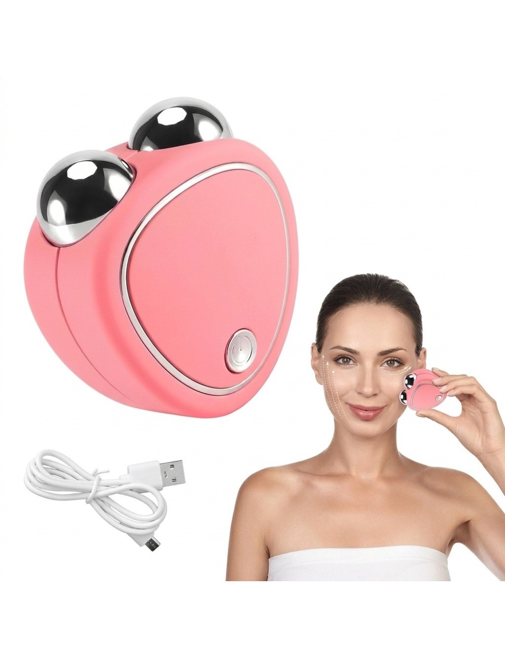 Aparato Masajeador Facial Microcorriente Reafirmante Usb