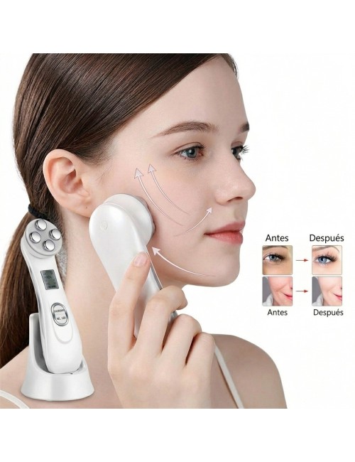 Aparato Masajeador Facial Rejuvenecedor Rf Ems Led 5 En 1