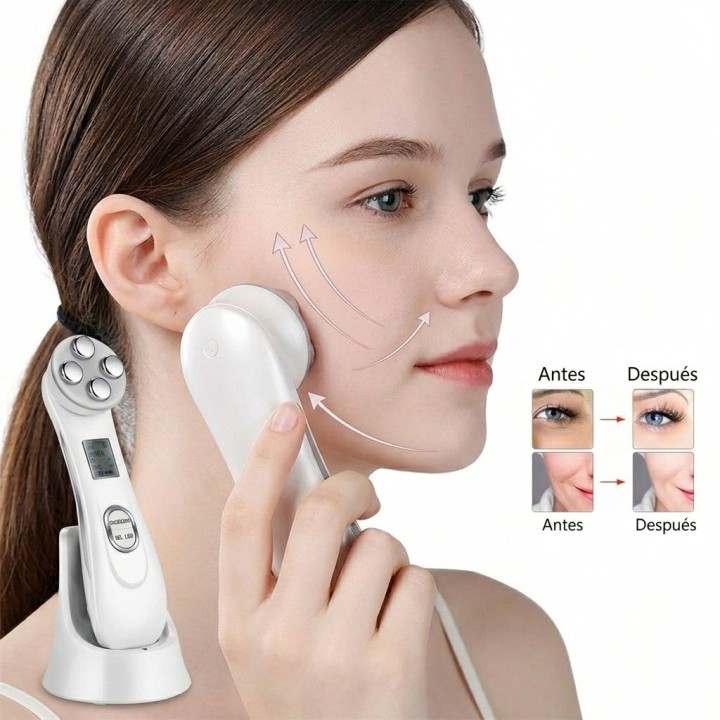 Aparato Masajeador Facial Rejuvenecedor Rf Ems Led 5 En 1