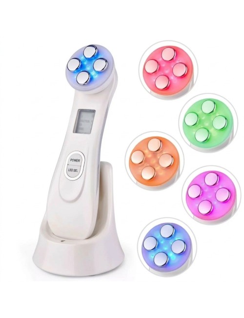 Aparato Masajeador Facial Rejuvenecedor Rf Ems Led 5 En 1