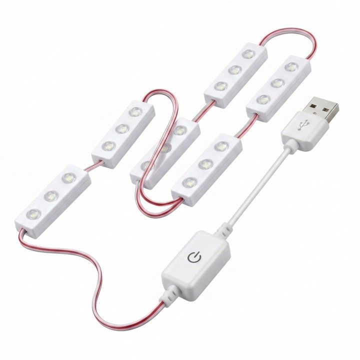 Luces Led Espejo Maquillaje Usb Regulables Adhesivas