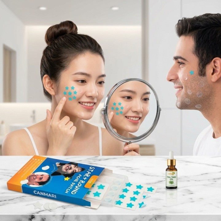 Parches Para Acné Canmari Estrellas Y Redondos 64 Uds