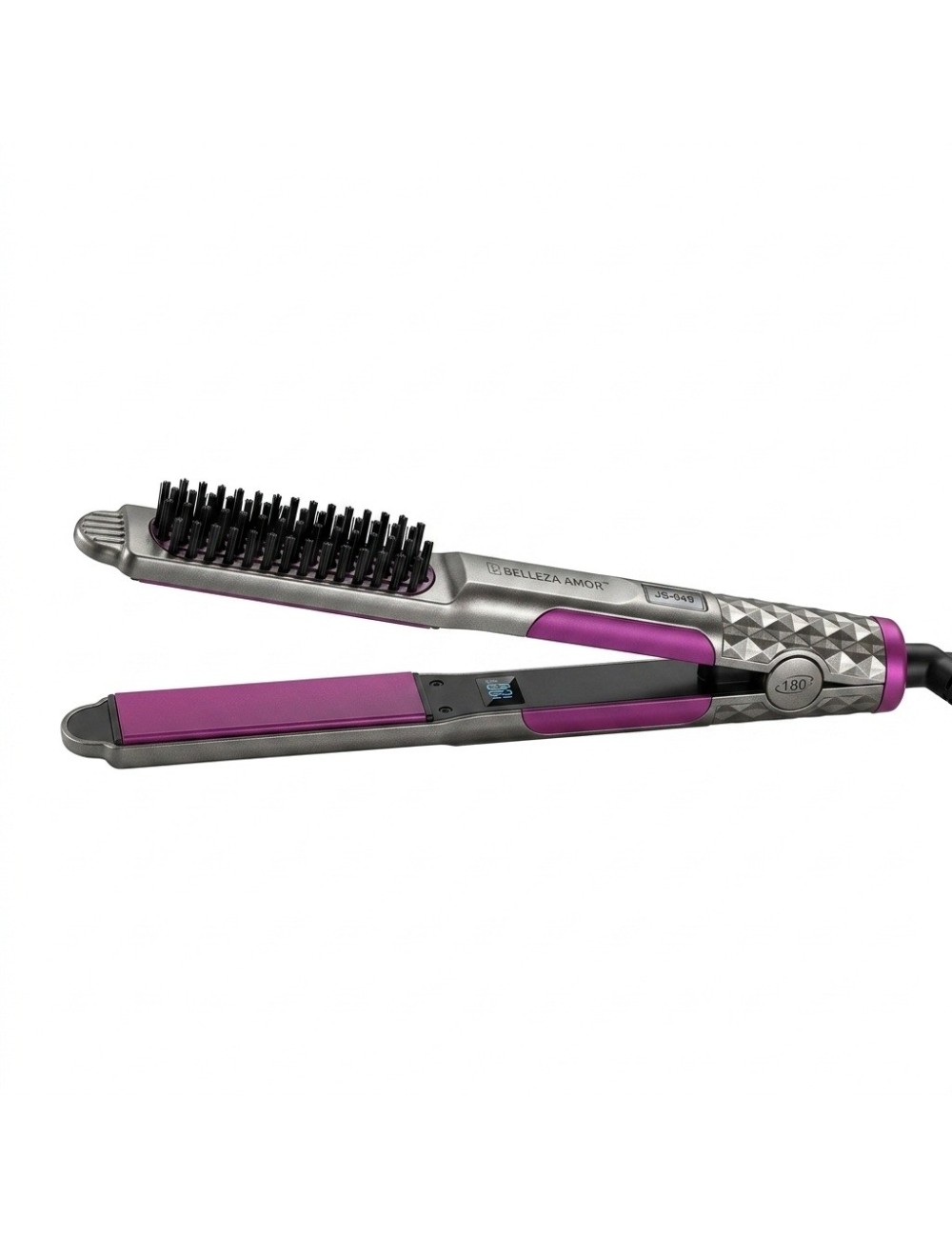 Plancha Cepillo Alisador Cabello 3 En 1 Belleza Js-949