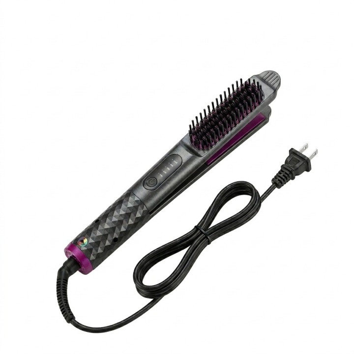 Plancha Cepillo Alisador Cabello 3 En 1 Belleza Js-949