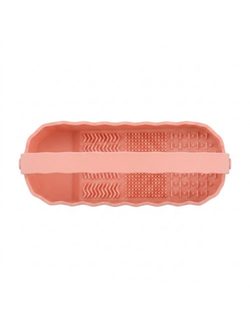Recipiente Limpiador Brochas Maquillaje Silicona Con Asa