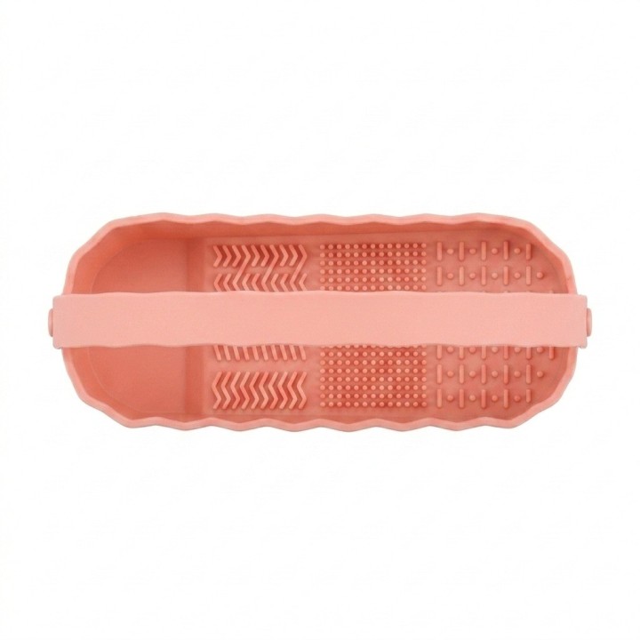 Recipiente Limpiador Brochas Maquillaje Silicona Con Asa