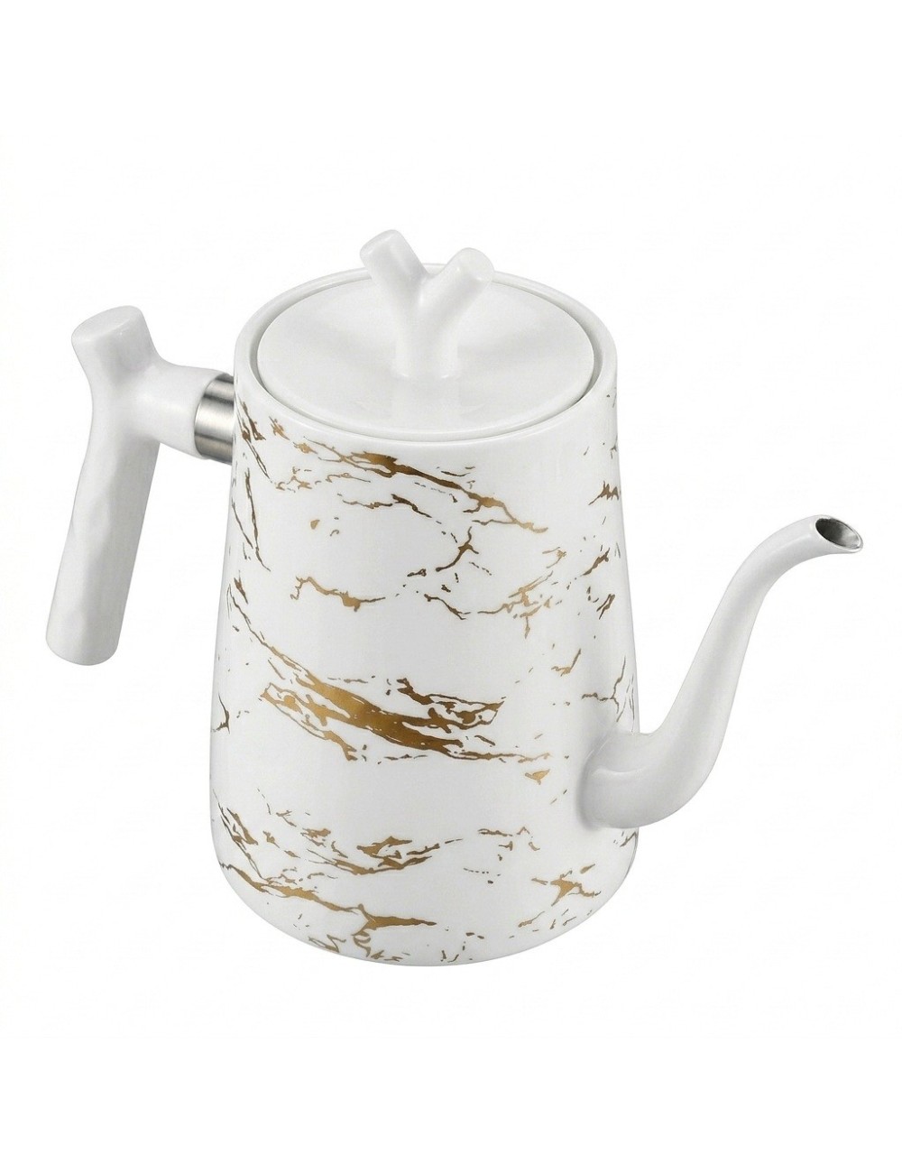 Tetera Hervidor Cuello Cisne Acero Inox 1.5l Diseño Mármol