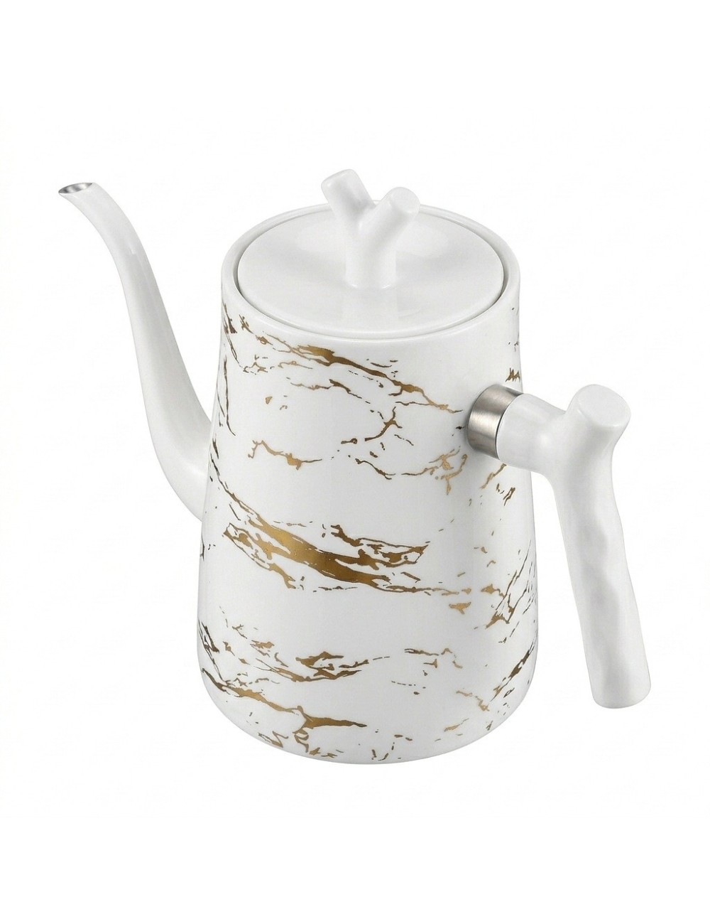 Tetera Hervidor Cuello Cisne Acero Inox 1.5l Diseño Mármol