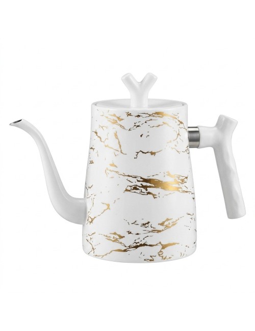 Tetera Hervidor Cuello Cisne Acero Inox 1.5l Diseño Mármol