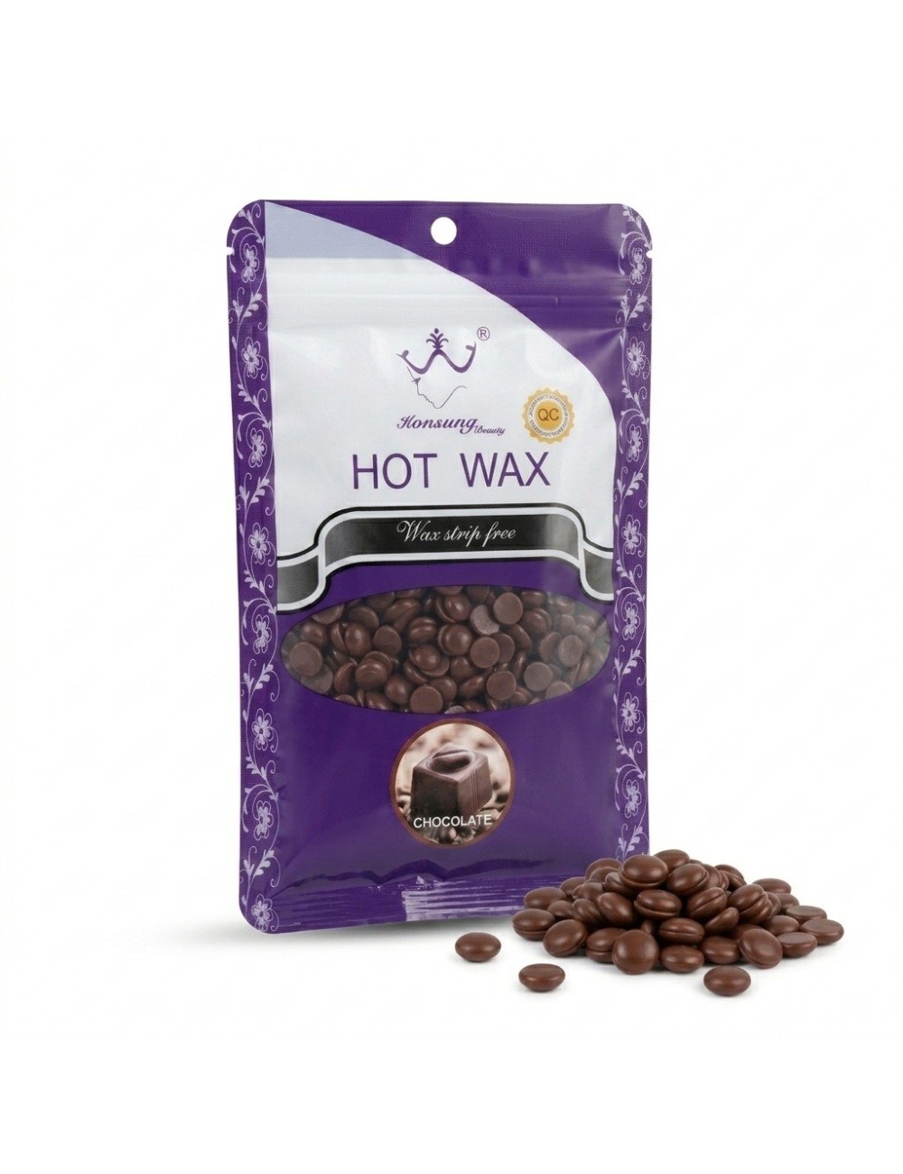 Perlas De Cera Depilatoria Elástica Hot Wax 100g Chocolate