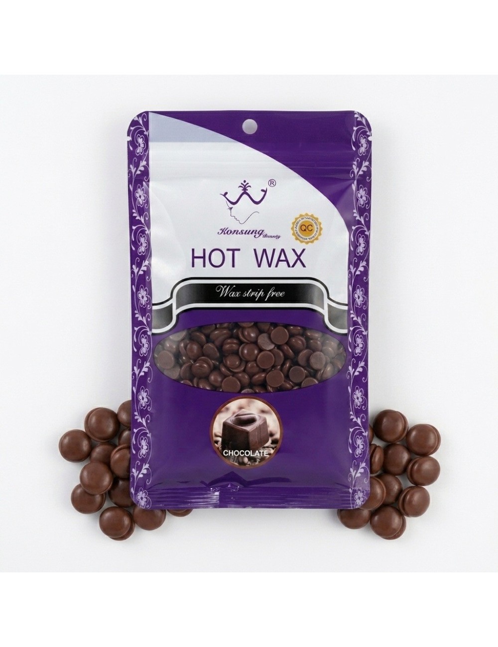 Perlas De Cera Depilatoria Elástica Hot Wax 100g Chocolate