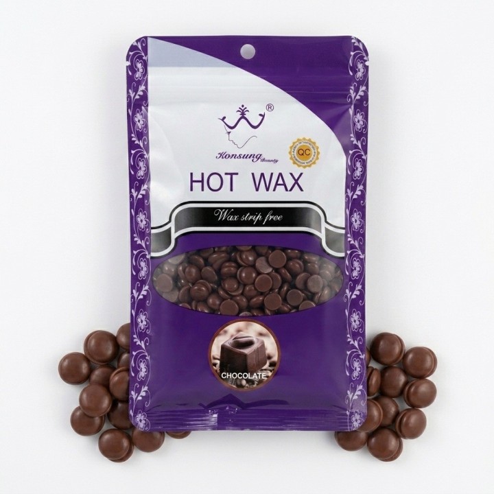 Perlas De Cera Depilatoria Elástica Hot Wax 100g Chocolate