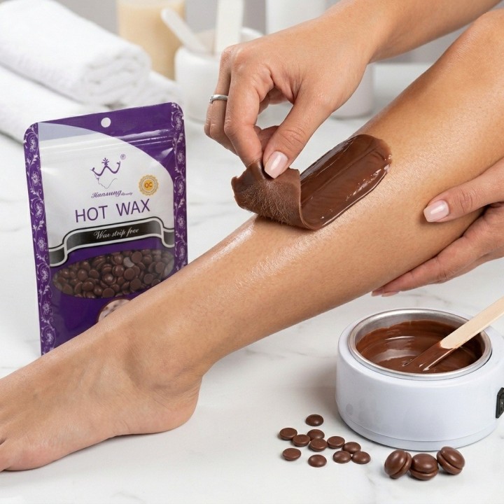 Perlas De Cera Depilatoria Elástica Hot Wax 100g Chocolate