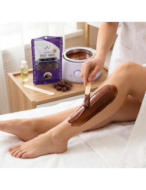 Perlas De Cera Depilatoria Elástica Hot Wax 100g Chocolate