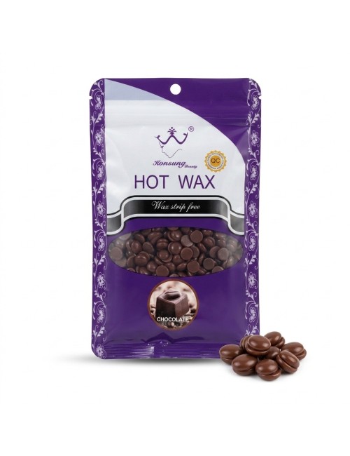 Perlas De Cera Depilatoria Elástica Hot Wax 100g Chocolate
