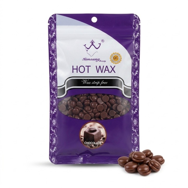 Perlas De Cera Depilatoria Elástica Hot Wax 100g Chocolate