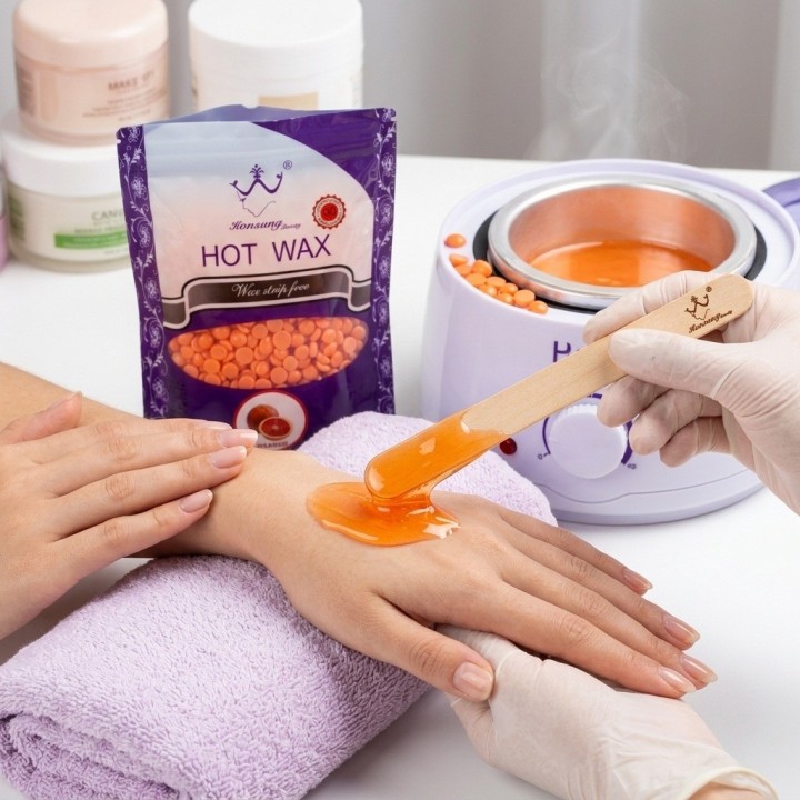 Perlas De Cera Depilatoria Elástica Hot Wax 100g Chocolate
