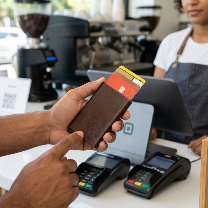 Billetera Tarjetero Automático Anti-robo Rfid Cuero