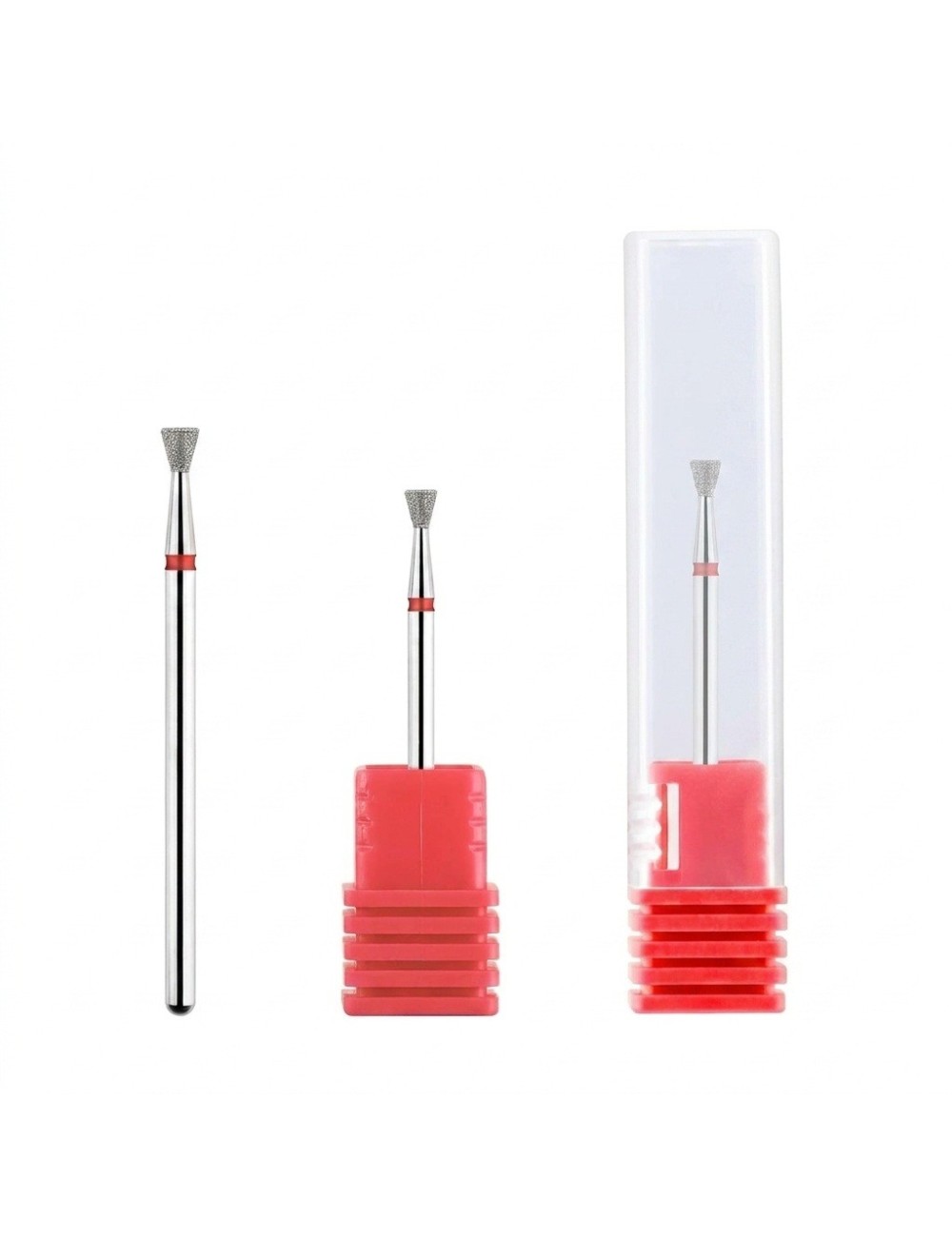 Brocha Fresa Diamante Cono Invertido Torno Uñas Manicura
