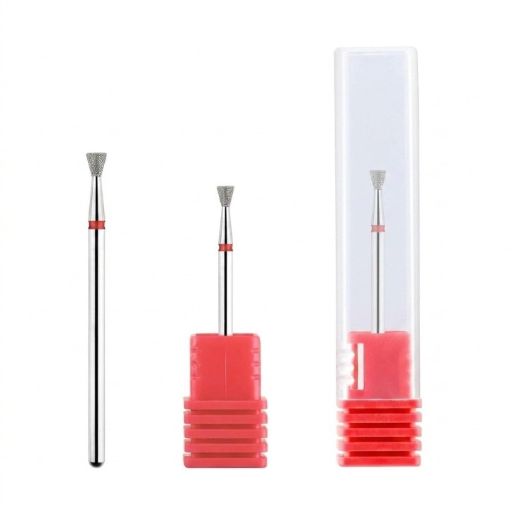Brocha Fresa Diamante Cono Invertido Torno Uñas Manicura