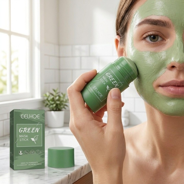 Mascarilla Facial Limpieza Profunda Té Verde En Barra