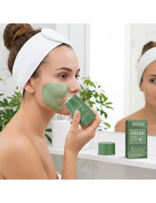 Mascarilla Facial Limpieza Profunda Té Verde En Barra
