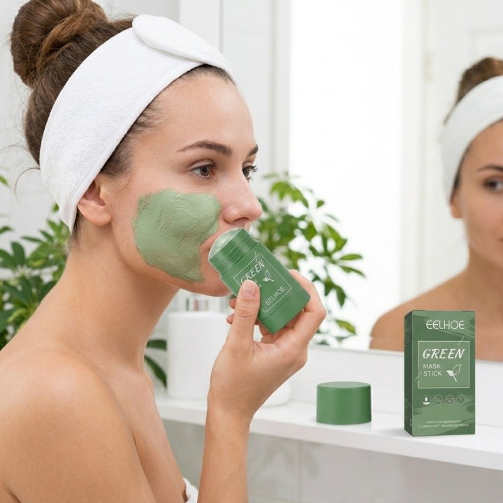 Mascarilla Facial Limpieza Profunda Té Verde En Barra