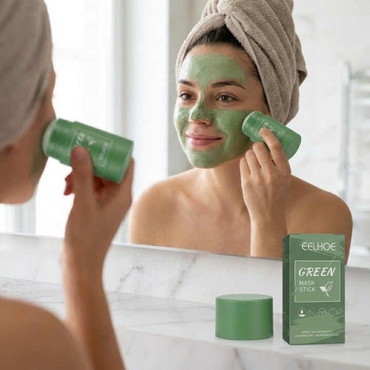 Mascarilla Facial Limpieza Profunda Té Verde En Barra