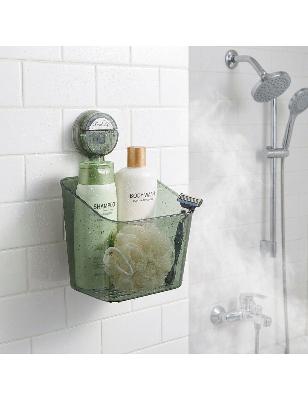 Organizador De Baño Con Ventosa Multiusos Pared Snh-2