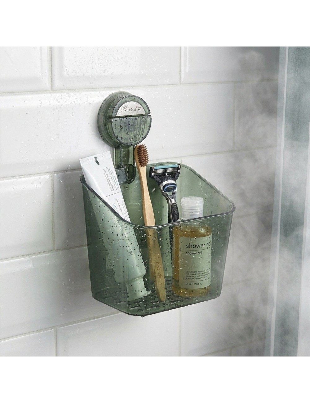 Organizador De Baño Con Ventosa Multiusos Pared Snh-2