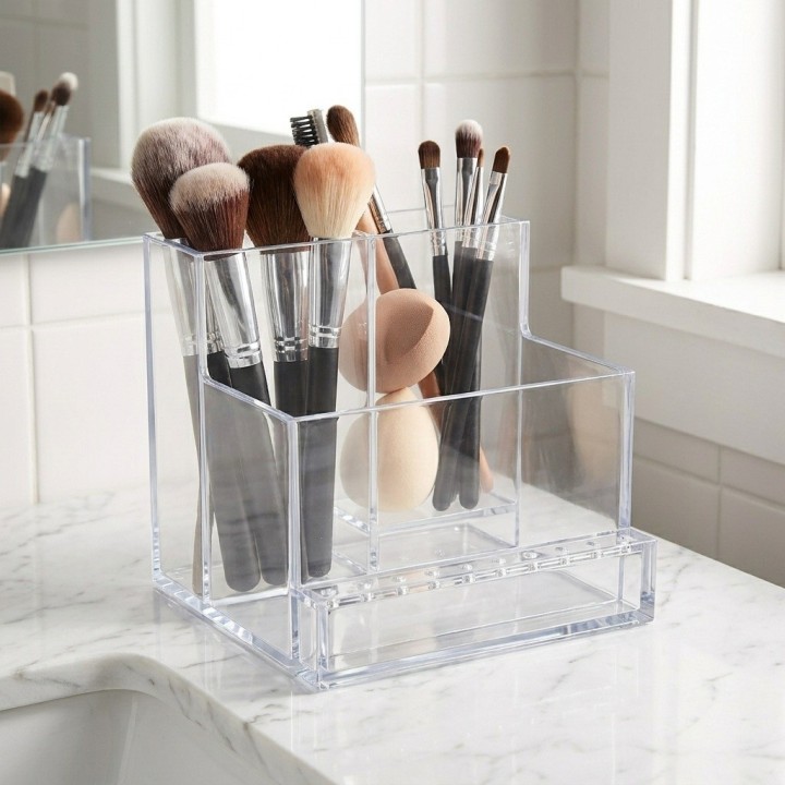 Organizador De Maquillaje Acrílico Transparente Cosméticos