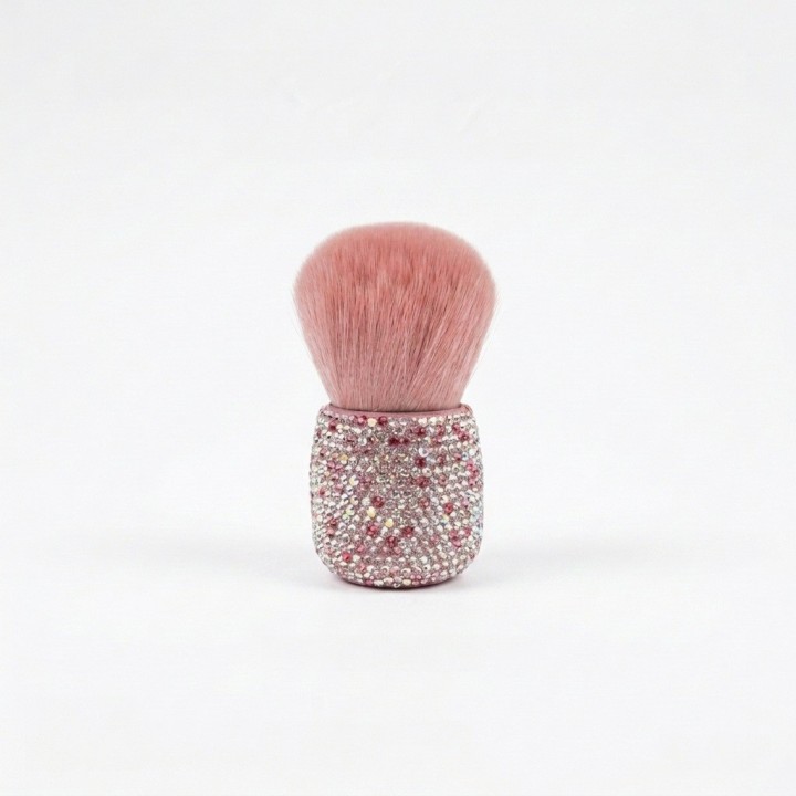 Brocha Maquillaje Polvo Mango Diamantes Pedrería