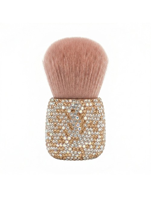 Brocha Maquillaje Polvo Mango Diamantes Pedrería